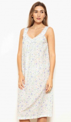 Cottonreal Elle Cotton Voile Wide Strappy Nightdress